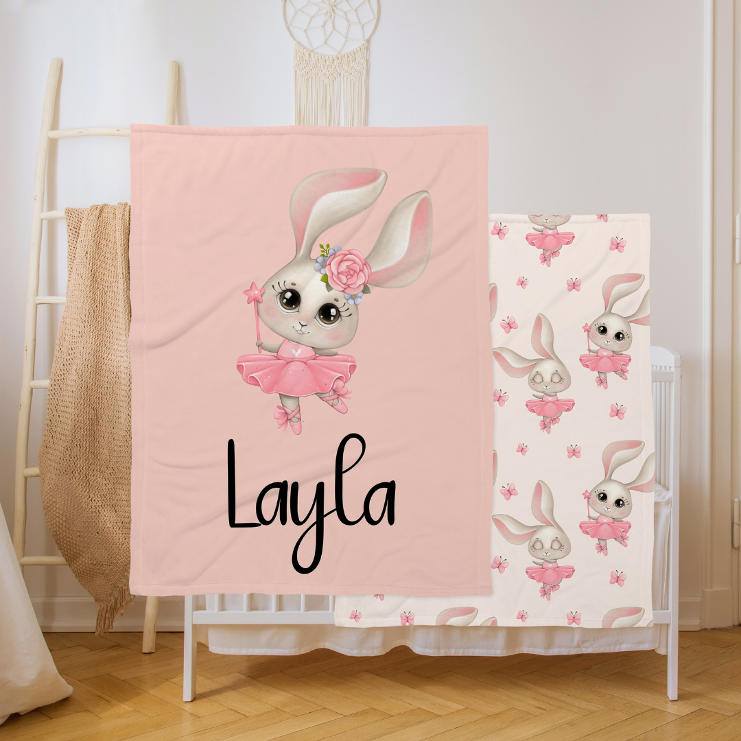 Baby Ballet Name Blanket